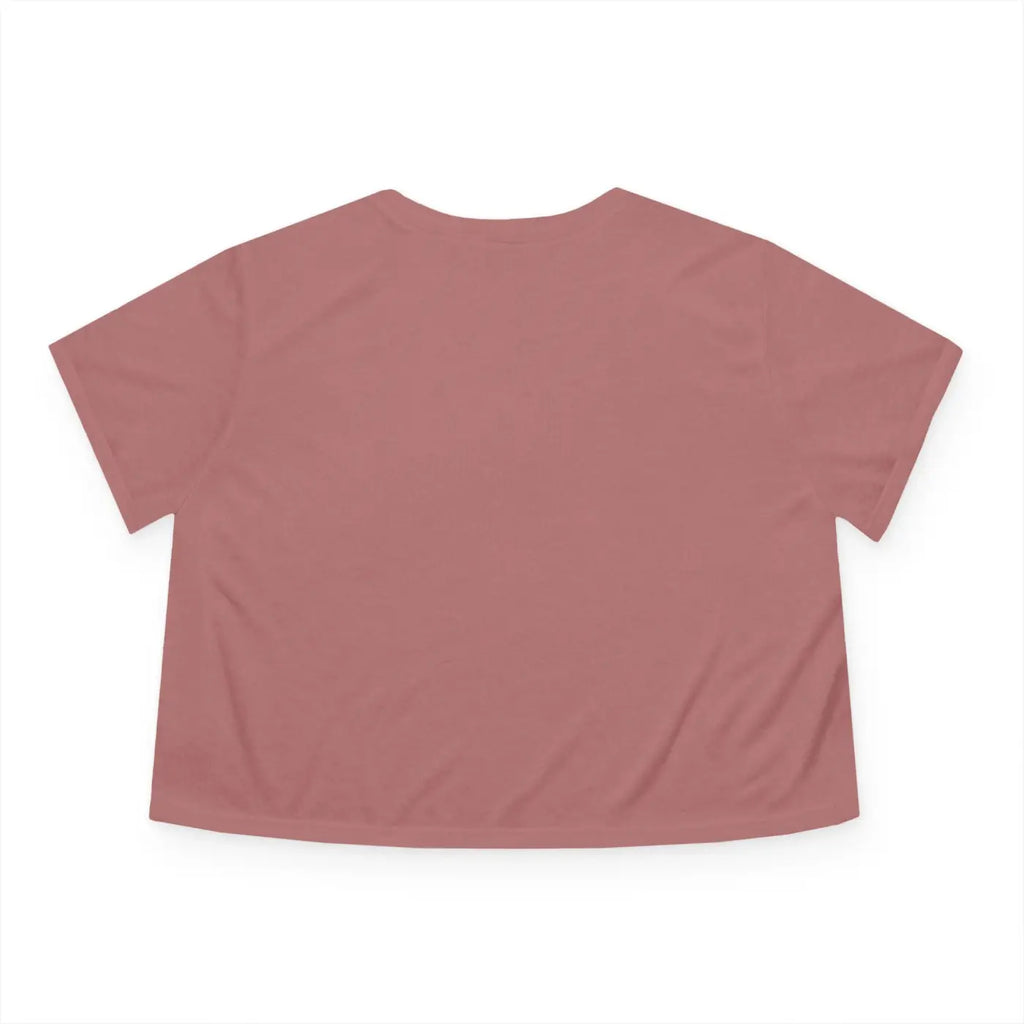 Flowy Cropped Tee - Enchanting Two Swans Heart Design - DipaliZ