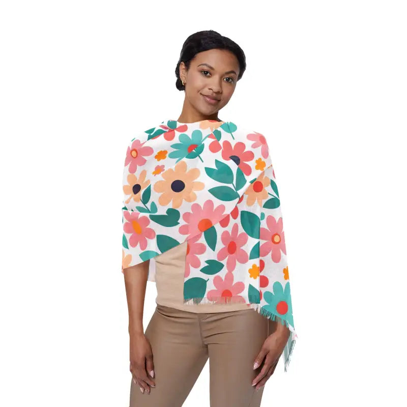 Chic Floral Print Scarf - Ultimate Style Accessory - DipaliZ