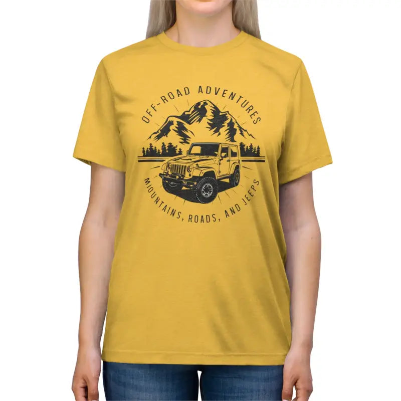 Ultimate Road Adventure Triblend Tee - Rugged Jeeps Design - DipaliZ
