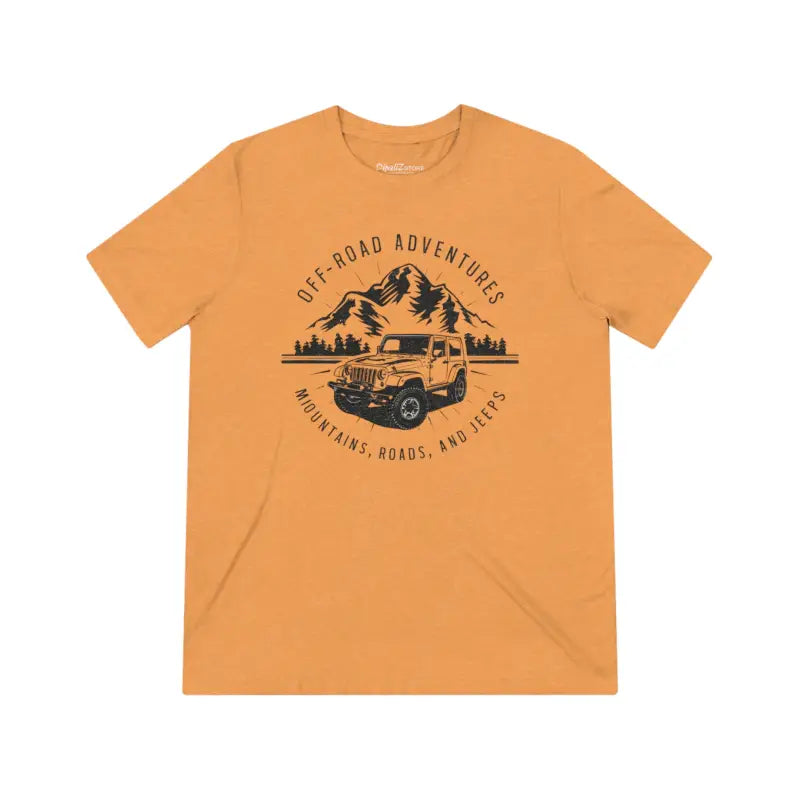 Ultimate Road Adventure Triblend Tee - Rugged Jeeps Design - DipaliZ