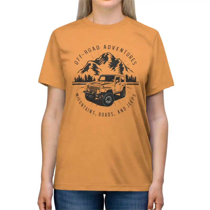Ultimate Road Adventure Triblend Tee - Rugged Jeeps Design - DipaliZ