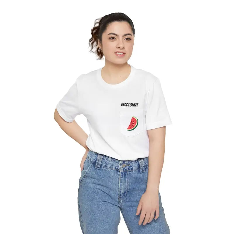 Unisex Pocket Tee - Premium Airlume Cotton Comfort - DipaliZ