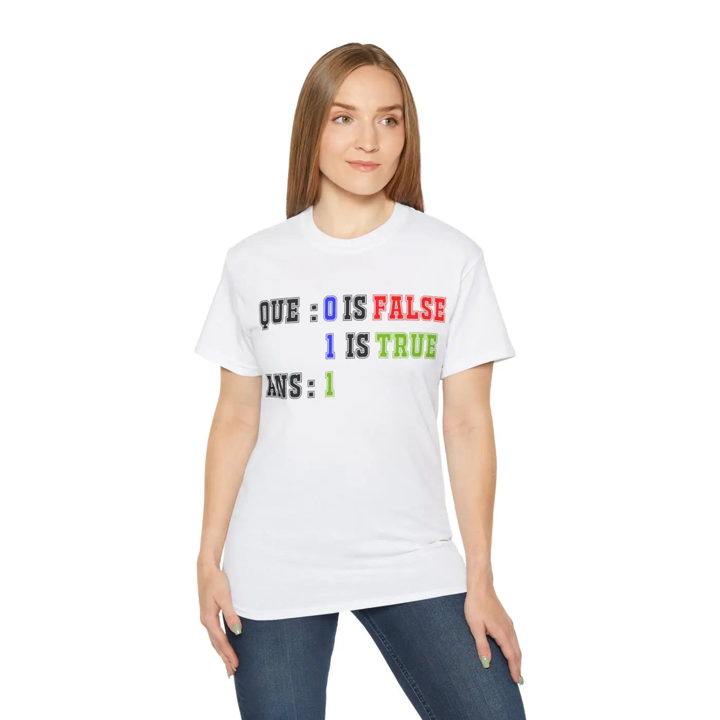 Programmer T-Shirt - True False Unisex Ultra Cotton Tee - DipaliZ