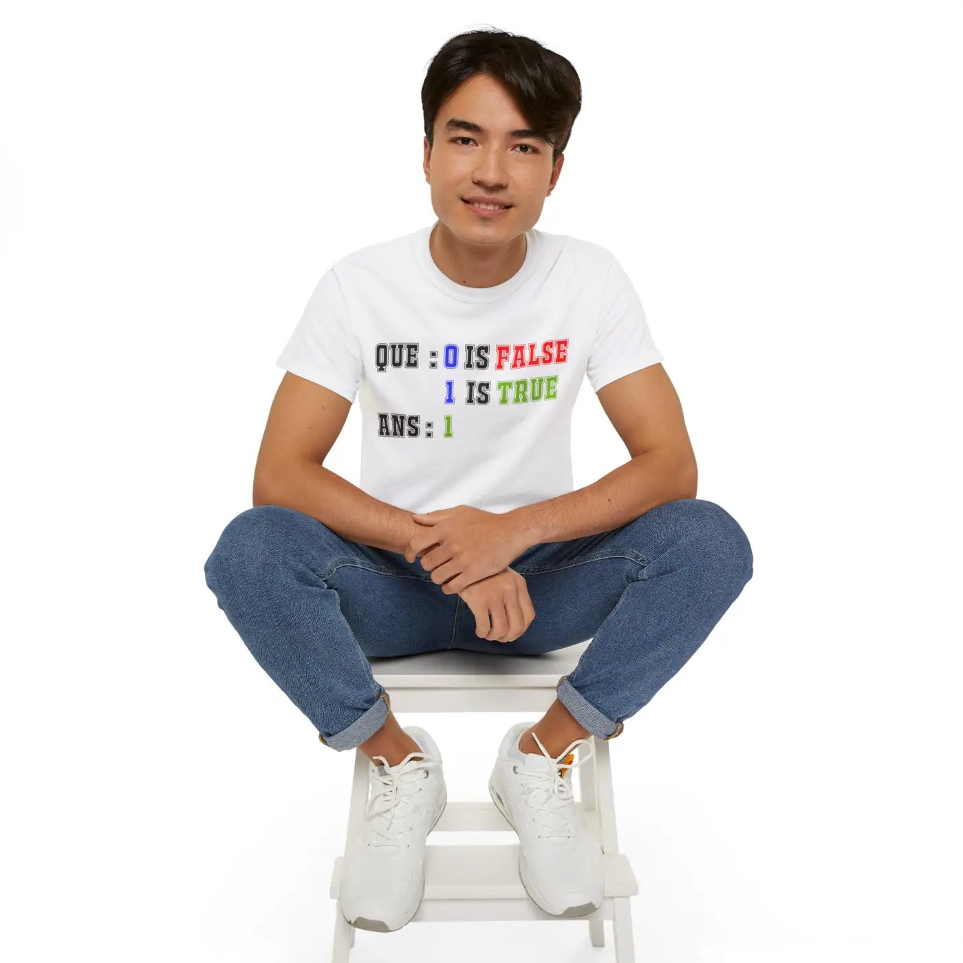 Programmer T-Shirt - True False Unisex Ultra Cotton Tee - DipaliZ