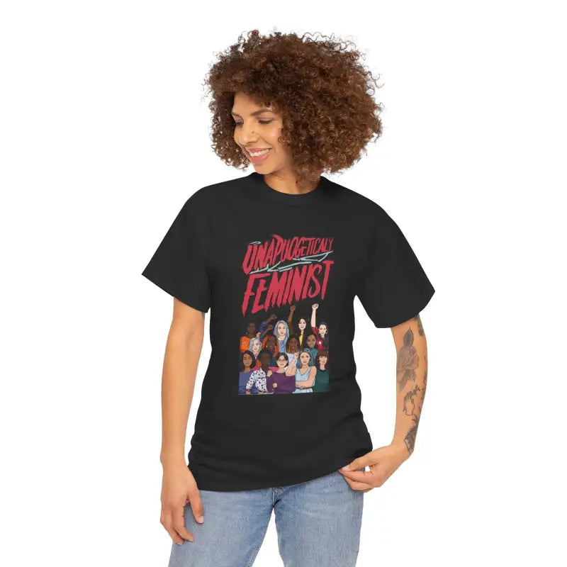 Unapologetically Feminist Cotton T-Shirt - Women's Day Tee - DipaliZ
