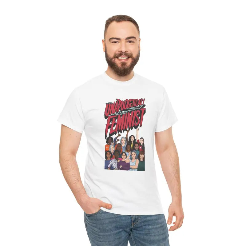 Unapologetically Feminist Cotton T-Shirt - Women's Day Tee - DipaliZ