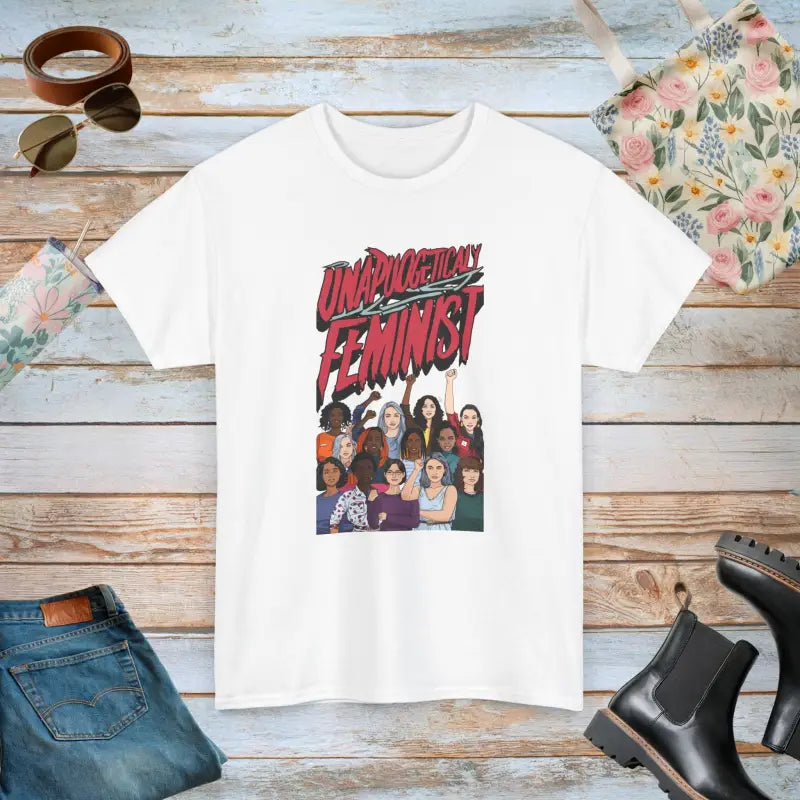 Unapologetically Feminist Cotton T-Shirt - Women's Day Tee - DipaliZ