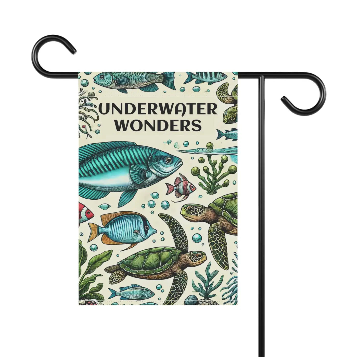 Underwater Wonders Banner - Poly Poplin Canvas Fabric - DipaliZ