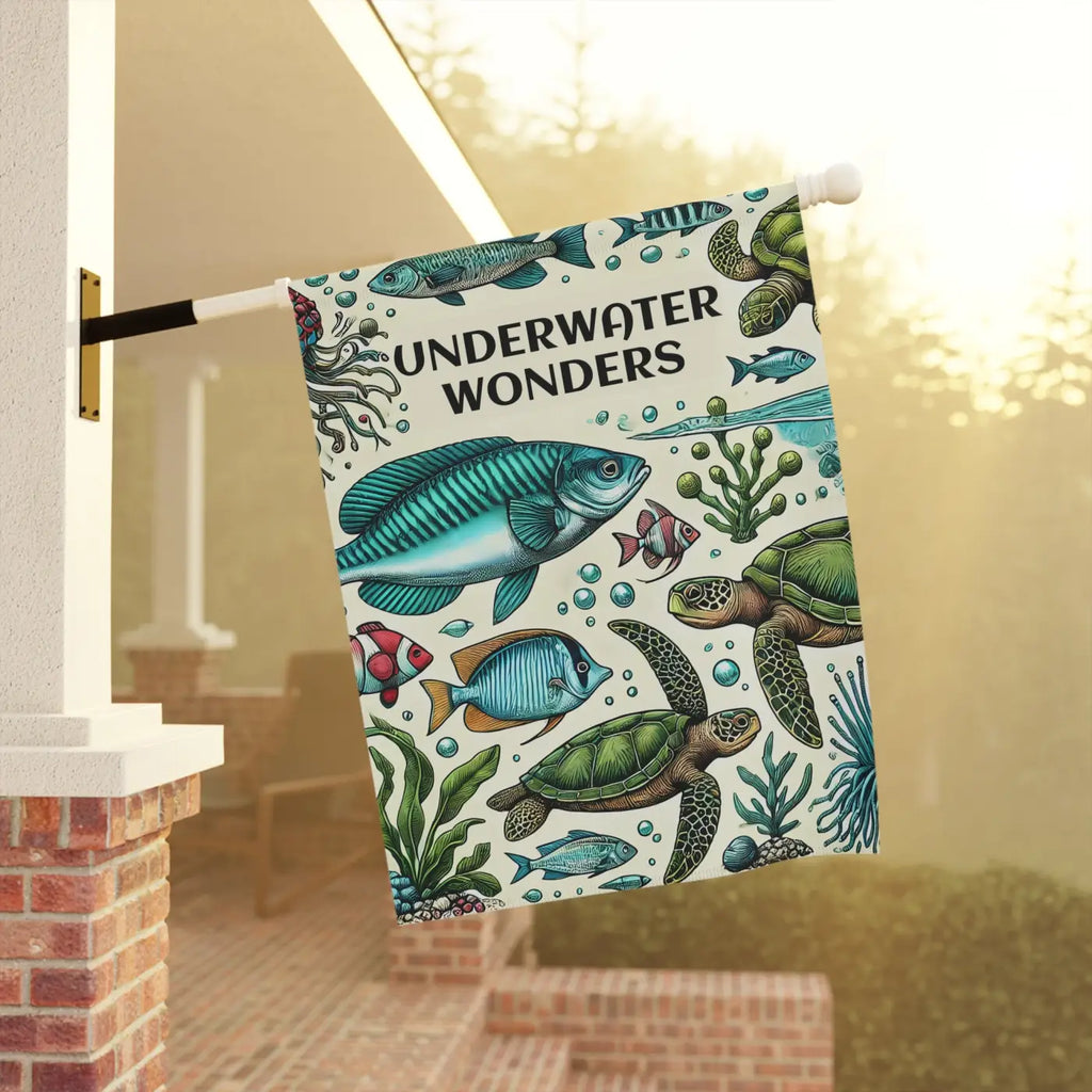 Underwater Wonders Banner - Poly Poplin Canvas Fabric - DipaliZ
