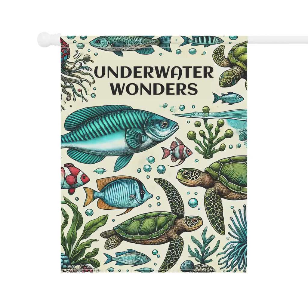 Underwater Wonders Banner - Poly Poplin Canvas Fabric - DipaliZ