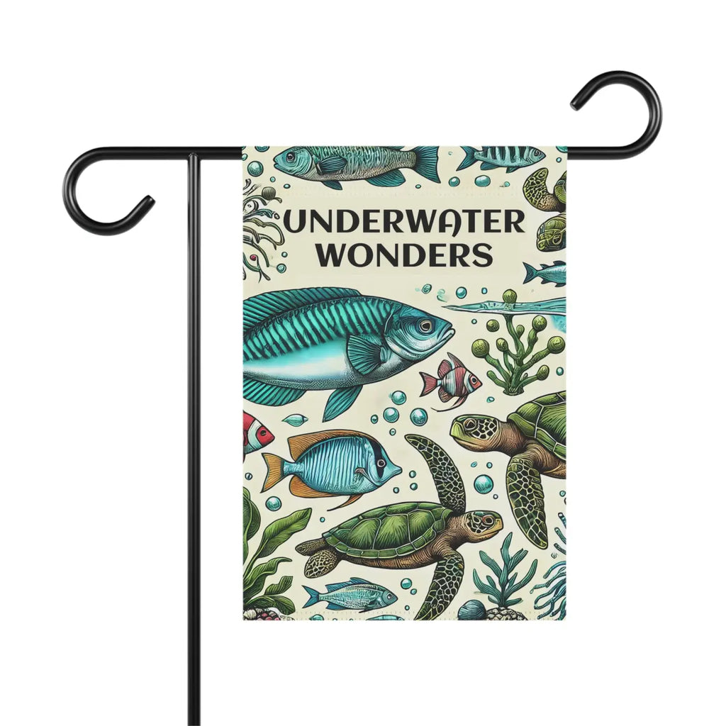 Underwater Wonders Banner - Poly Poplin Canvas Fabric - DipaliZ