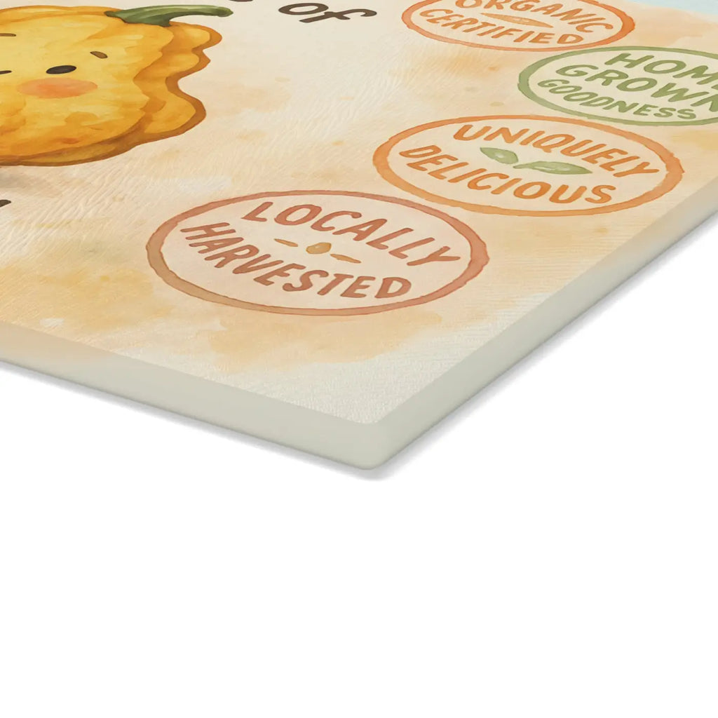 Pumpkin Fall Vibes Glass Cutting Board - Tempered Glass - DipaliZ