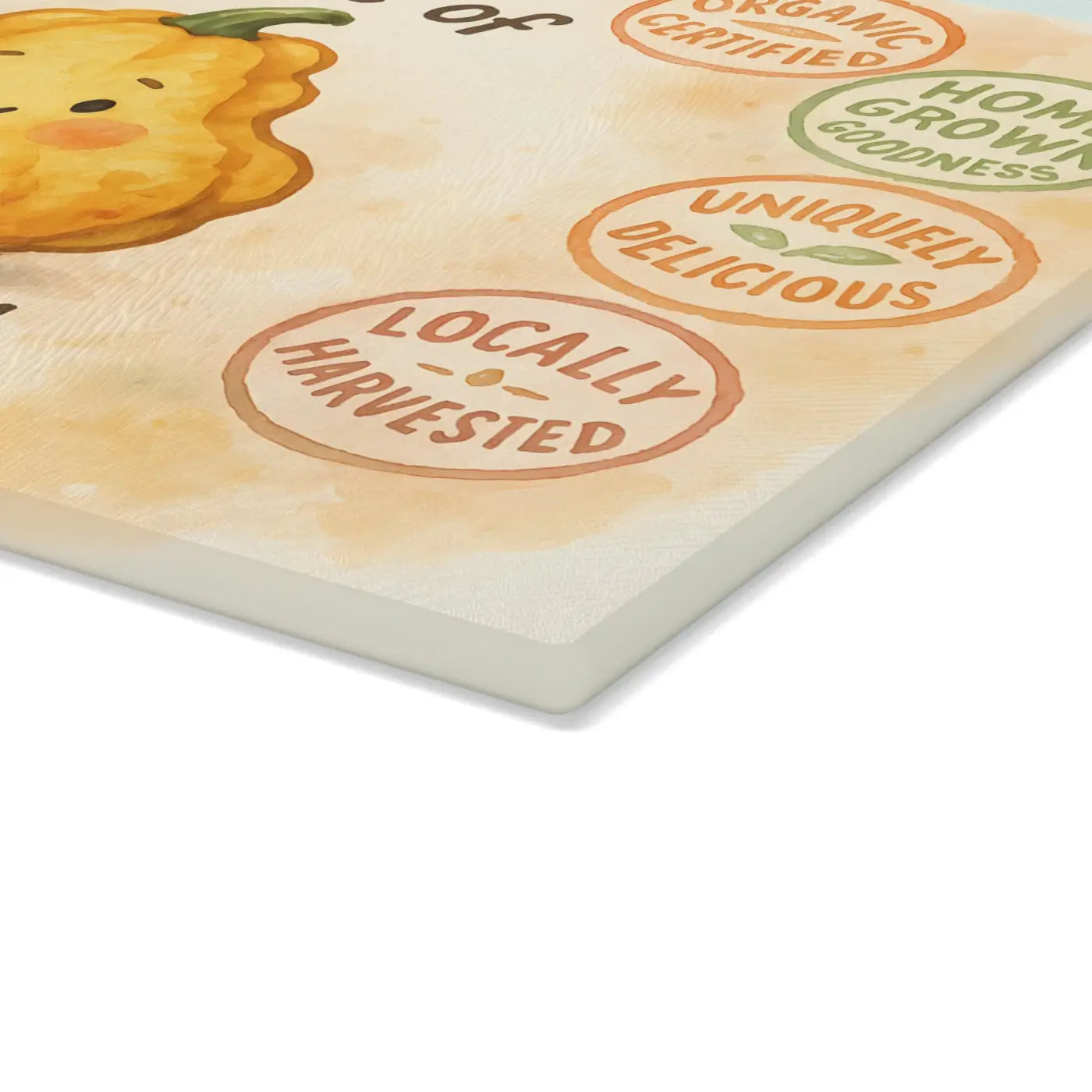 Pumpkin Fall Vibes Glass Cutting Board - Tempered Glass - DipaliZ