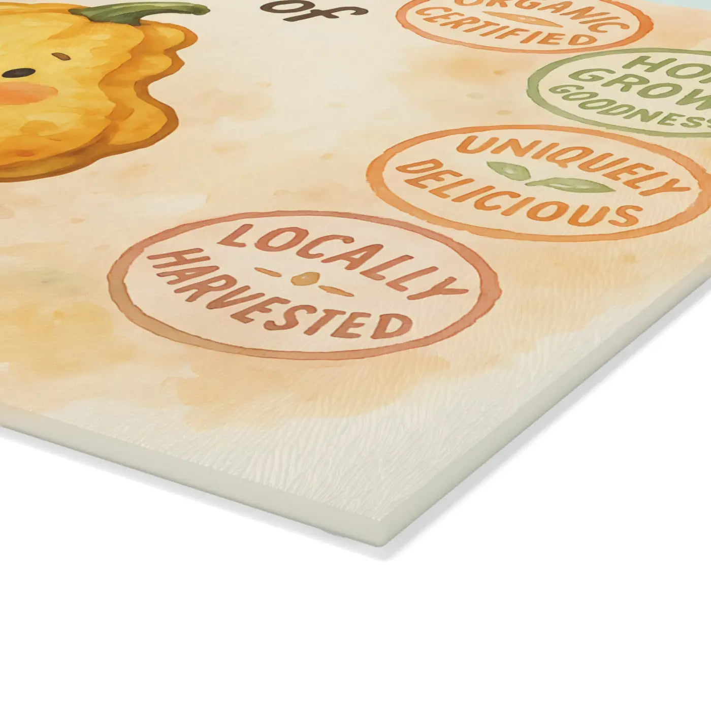 Pumpkin Fall Vibes Glass Cutting Board - Tempered Glass - DipaliZ