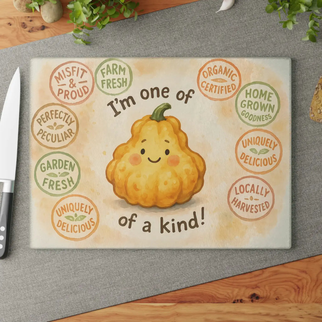 Pumpkin Fall Vibes Glass Cutting Board - Tempered Glass - DipaliZ