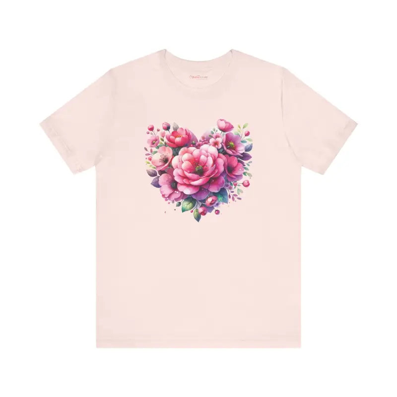 Heart Tee Jersey Short Sleeve - Floral Comfort Style - DipaliZ