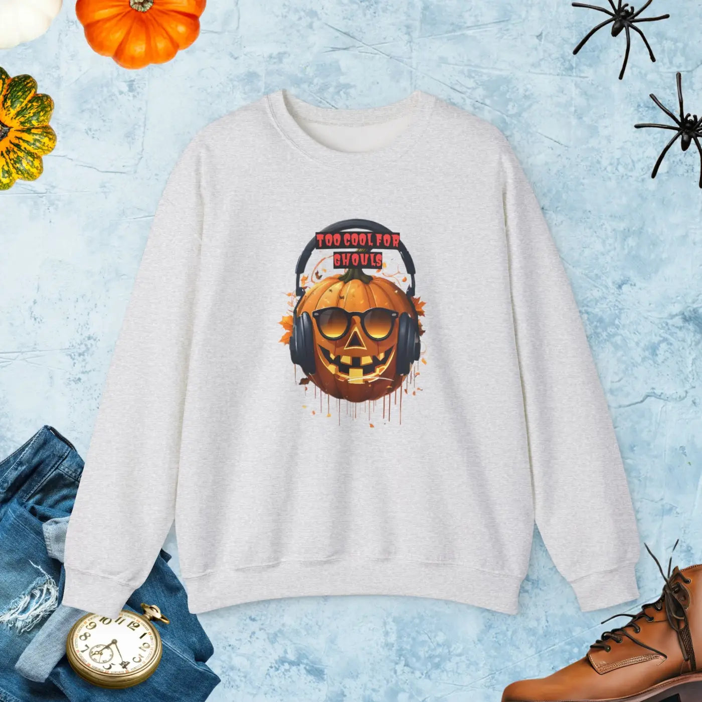 Too Cool For Ghouls Unisex Heavy Blend Crewneck Sweatshirt - DipaliZ