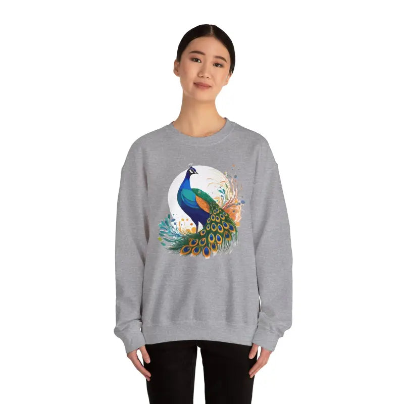 Unisex Heavy Blend Crewneck - Peacock Flair Design - DipaliZ