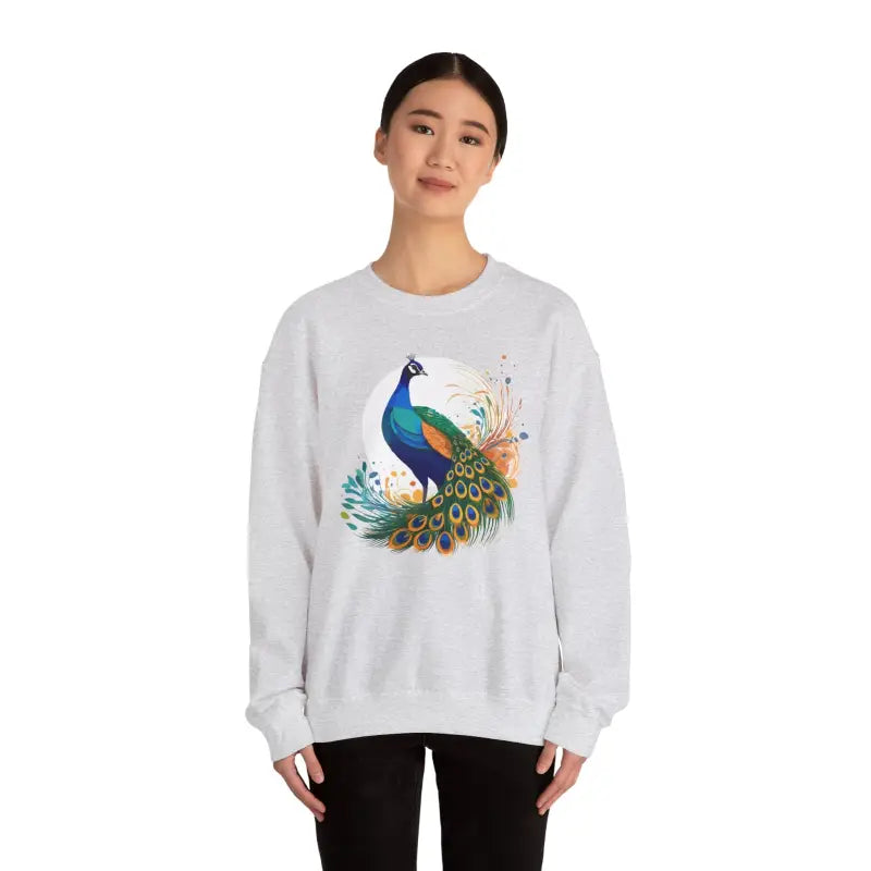 Unisex Heavy Blend Crewneck - Peacock Flair Design - DipaliZ
