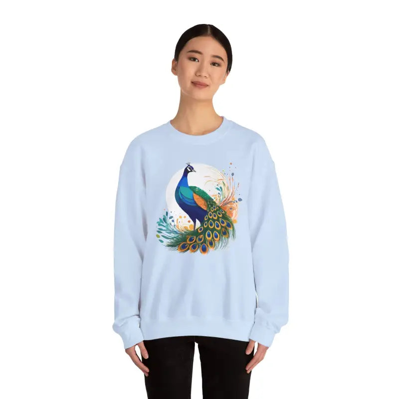 Unisex Heavy Blend Crewneck - Peacock Flair Design - DipaliZ