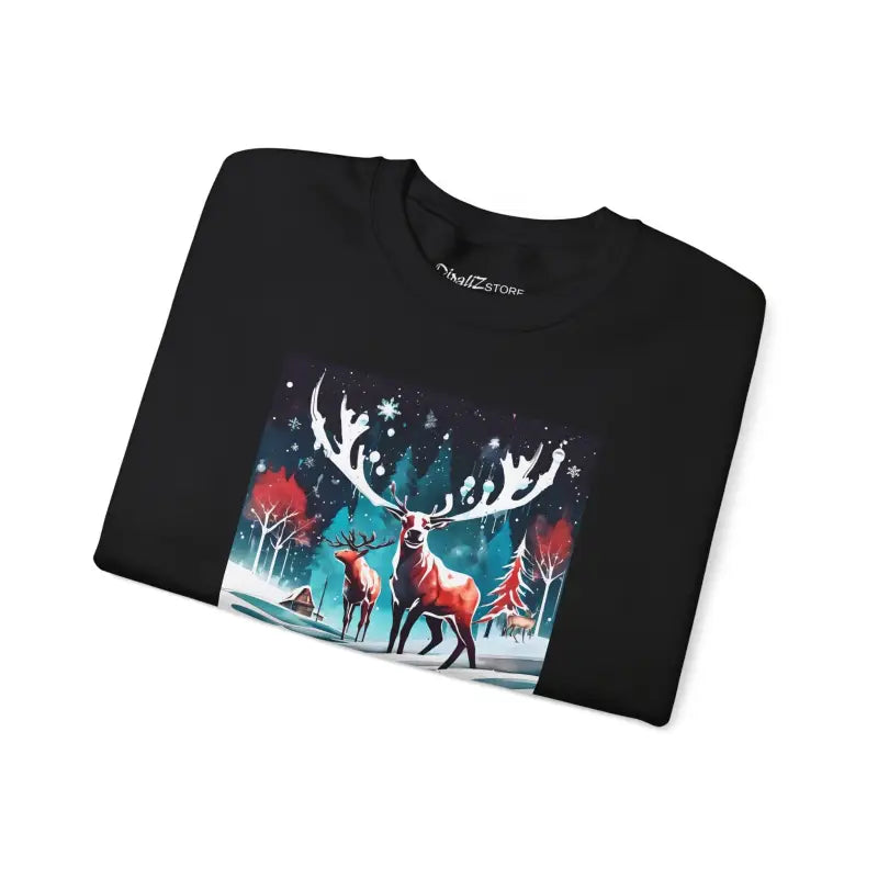 Rudolf Reindeer Crewneck Sweatshirt - Christmas Unisex - DipaliZ