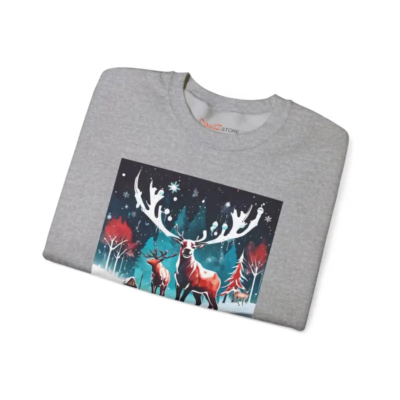 Rudolf Reindeer Crewneck Sweatshirt - Christmas Unisex - DipaliZ