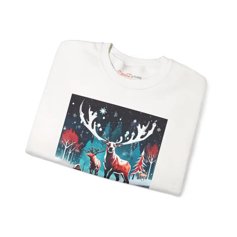 Rudolf Reindeer Crewneck Sweatshirt - Christmas Unisex - DipaliZ