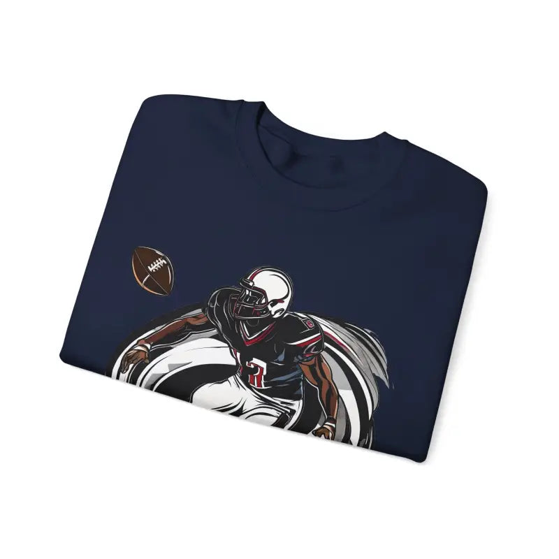 Unisex Heavy Crewneck Sweatshirt - Man Playing American Football - DipaliZ