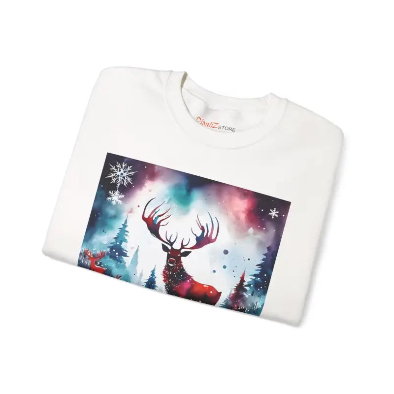 Rudolf Reindeer Christmas Crewneck Sweatshirt - Unisex Heavy - DipaliZ