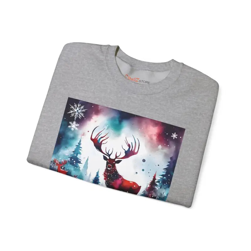 Rudolf Reindeer Christmas Crewneck Sweatshirt - Unisex Heavy - DipaliZ