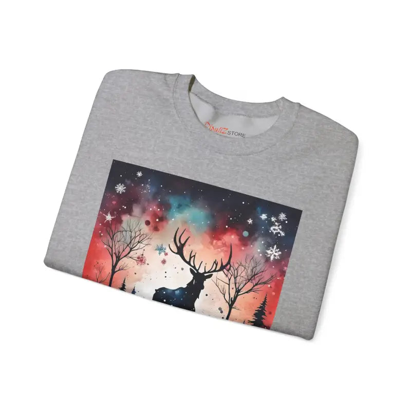 Rudolf Reindeer Christmas Crewneck Sweatshirt - Unisex Heavy - DipaliZ