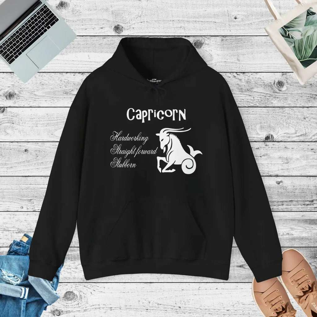 Capricorn Zodiac Sign Hooded Sweatshirt - Unisex Heavy Blend - DipaliZ
