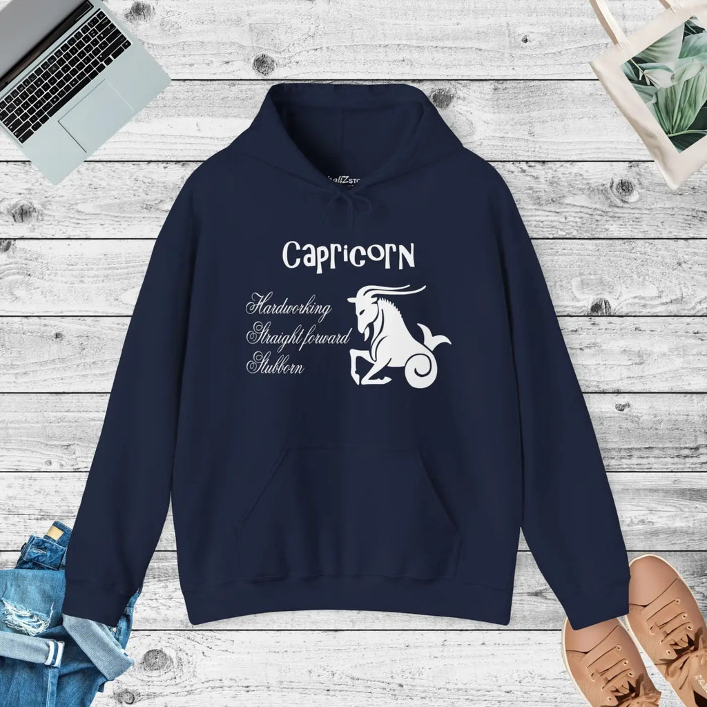 Capricorn Zodiac Sign Hooded Sweatshirt - Unisex Heavy Blend - DipaliZ