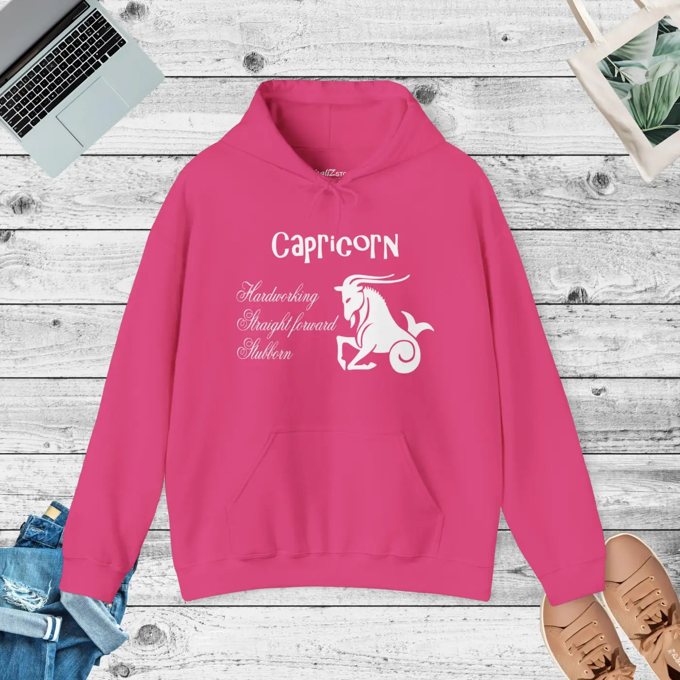 Capricorn Zodiac Sign Hooded Sweatshirt - Unisex Heavy Blend - DipaliZ