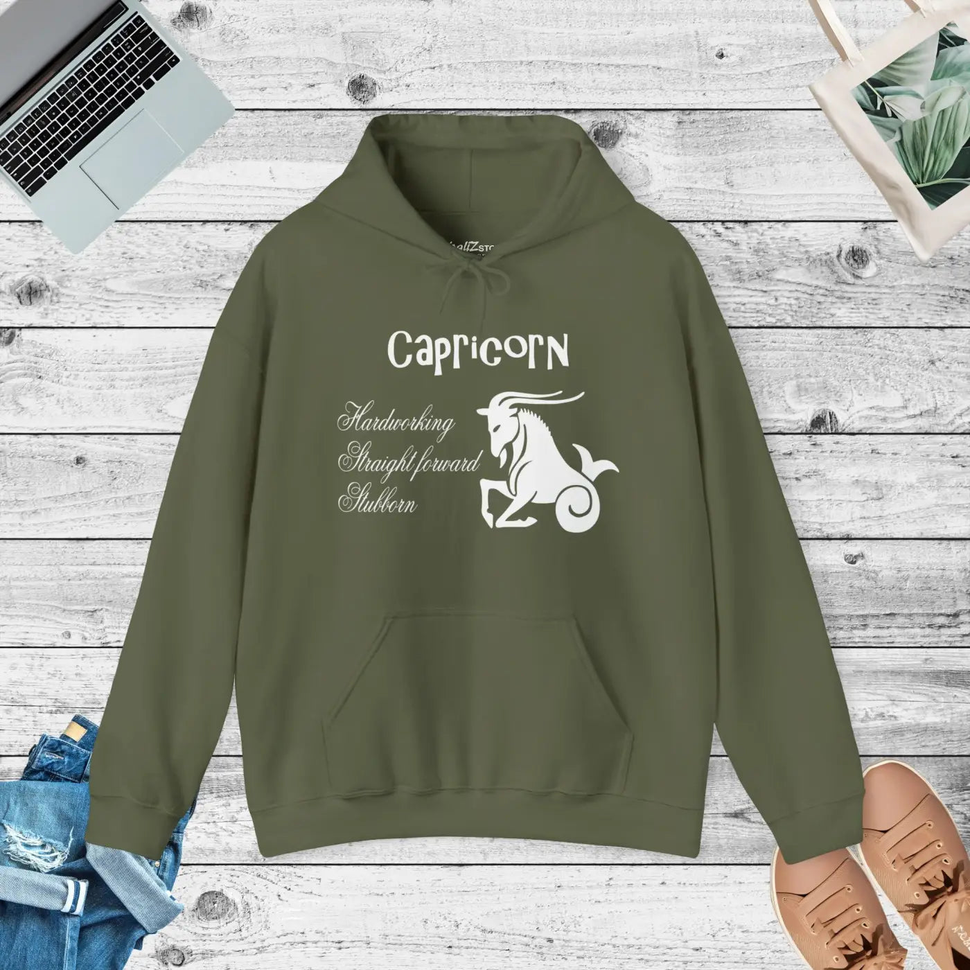 Capricorn Zodiac Sign Hooded Sweatshirt - Unisex Heavy Blend - DipaliZ