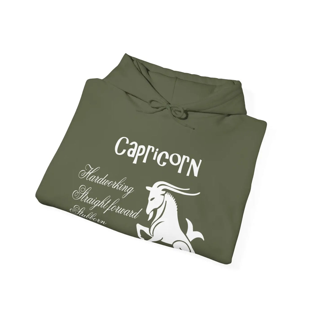 Capricorn Zodiac Sign Hooded Sweatshirt - Unisex Heavy Blend - DipaliZ