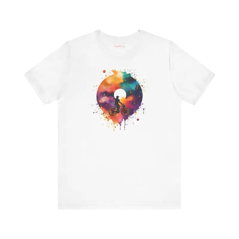 Unisex Jersey Short Sleeve Tee - Bike Rider Soft Cotton - DipaliZ