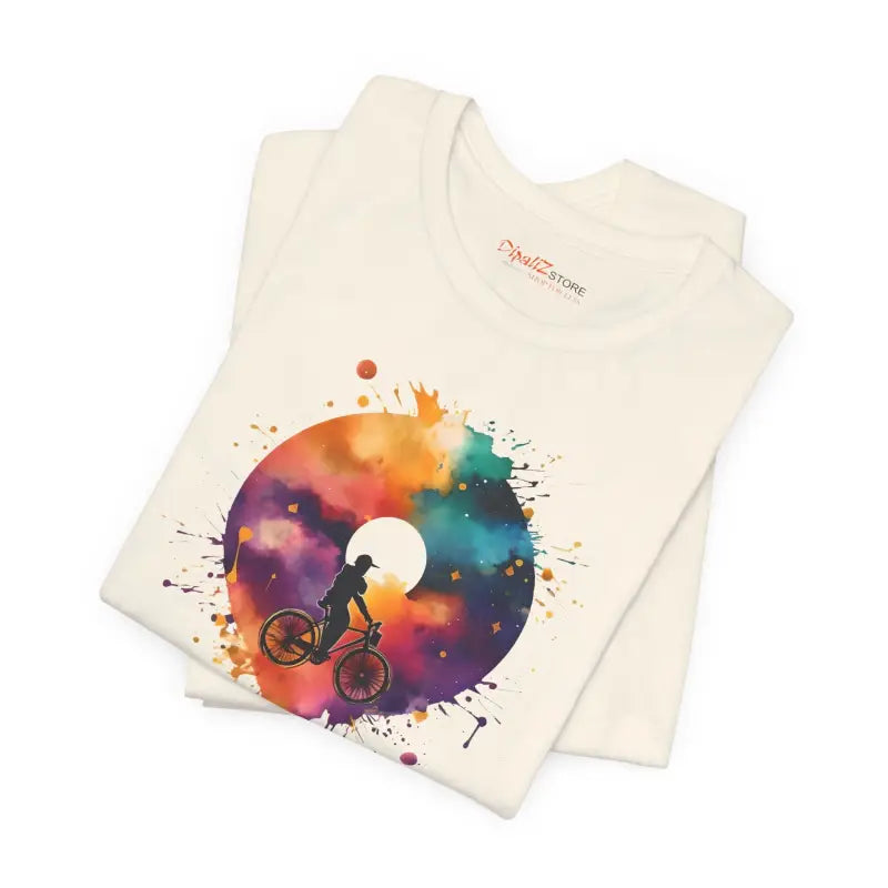 Unisex Jersey Short Sleeve Tee - Bike Rider Soft Cotton - DipaliZ