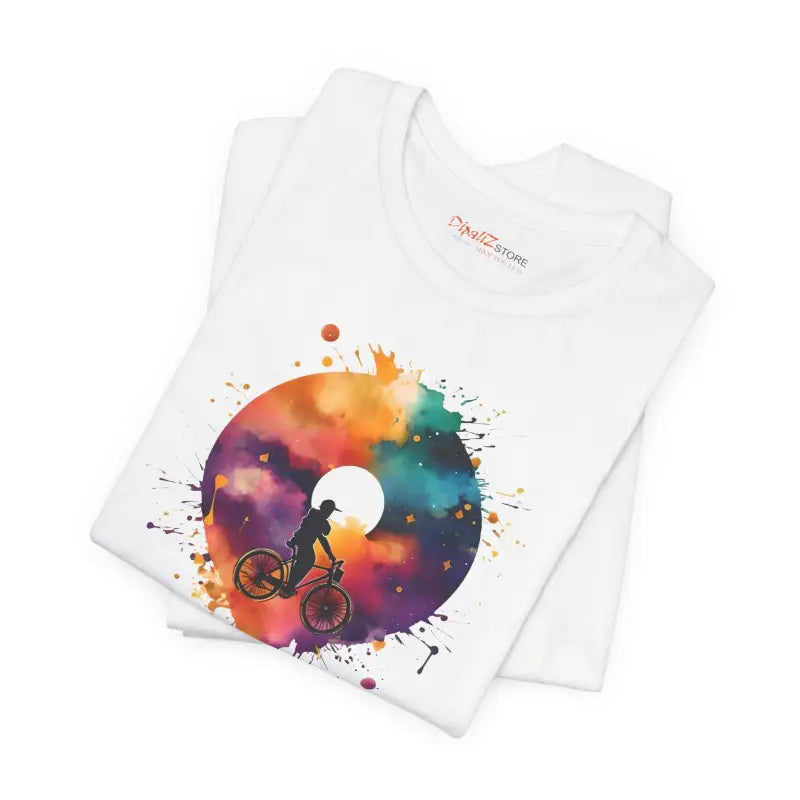 Unisex Jersey Short Sleeve Tee - Bike Rider Soft Cotton - DipaliZ