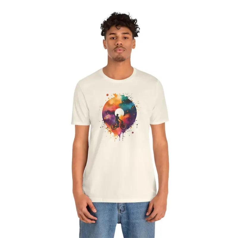 Unisex Jersey Short Sleeve Tee - Bike Rider Soft Cotton - DipaliZ