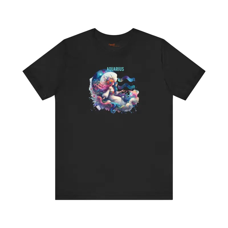 Aquarius Zodiac Short Sleeve Tee - Unisex Cotton - DipaliZ