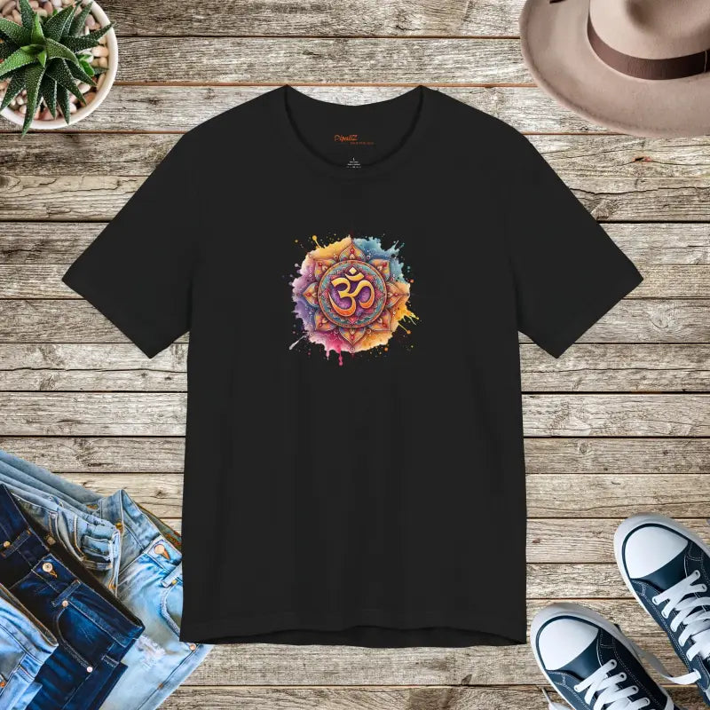 Aum T-Shirt Short Sleeve Tee - Unisex Cotton Blend - DipaliZ