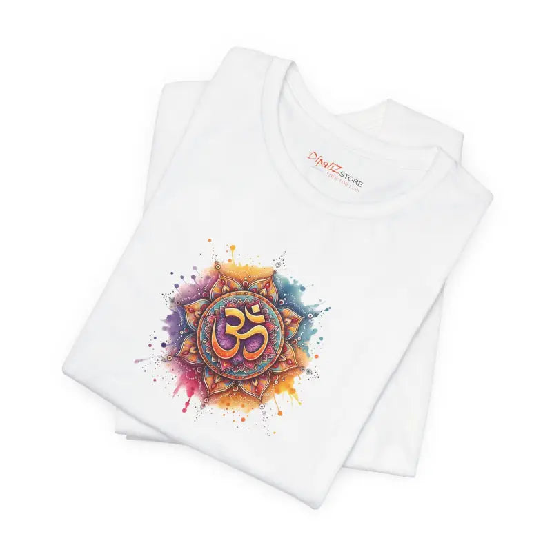 Aum T-Shirt Short Sleeve Tee - Unisex Cotton Blend - DipaliZ