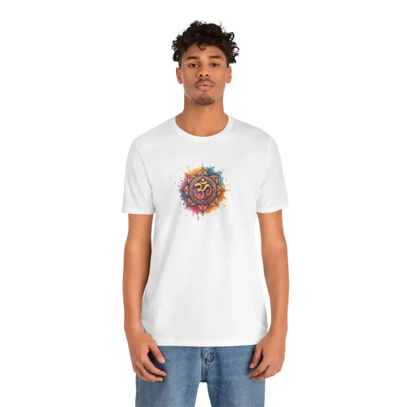 Aum T-Shirt Short Sleeve Tee - Unisex Cotton Blend - DipaliZ