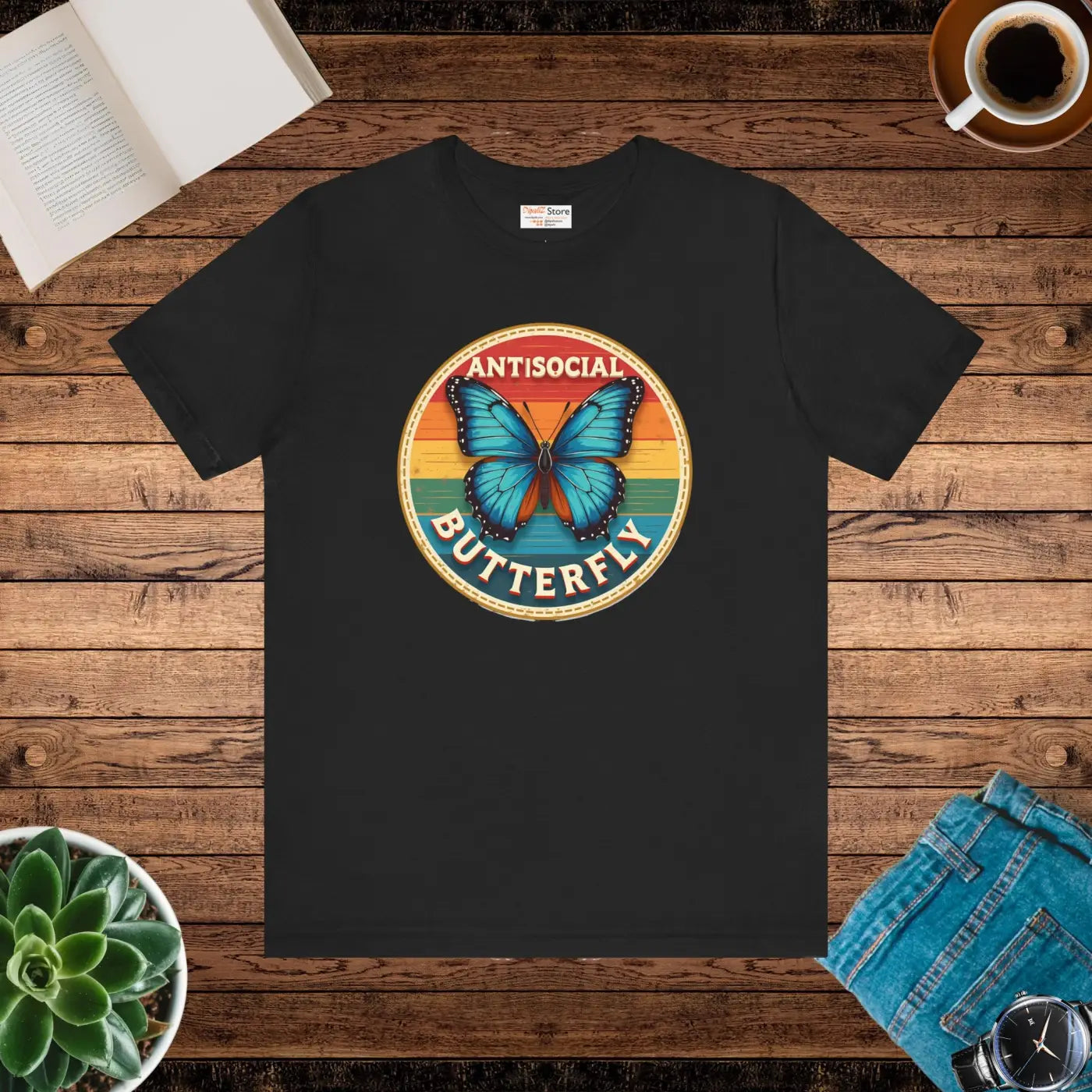 Anti Social Butterfly Unisex Jersey Short Sleeve Tee - DipaliZ