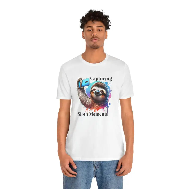 Sloth Selfie Tee - Unisex Cotton Short Sleeve - DipaliZ