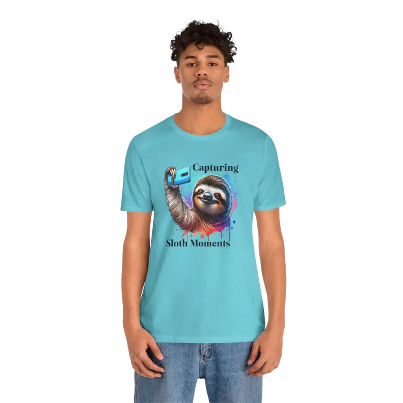 Sloth Selfie Tee - Unisex Cotton Short Sleeve - DipaliZ