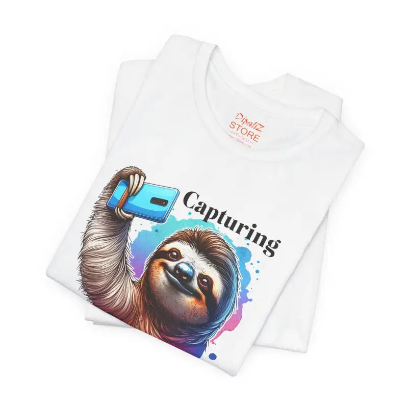 Sloth Selfie Tee - Unisex Cotton Short Sleeve - DipaliZ
