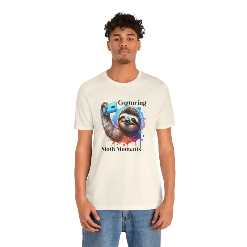 Sloth Selfie Tee - Unisex Cotton Short Sleeve - DipaliZ