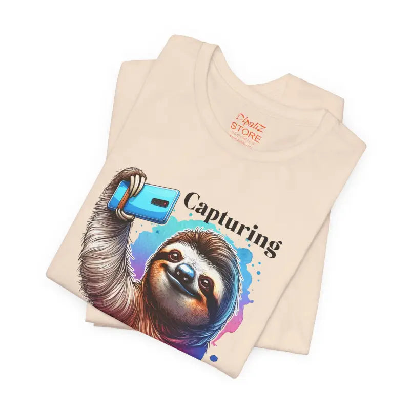 Sloth Selfie Tee - Unisex Cotton Short Sleeve - DipaliZ